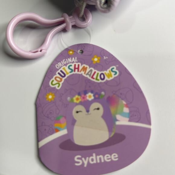 NWT Squishmallow Sydnee Squirrel 3.5” Easter 2024 Clip - Picture 3 of 3